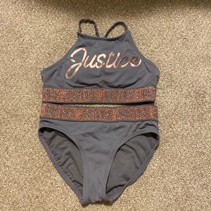Justice swim suit size 10